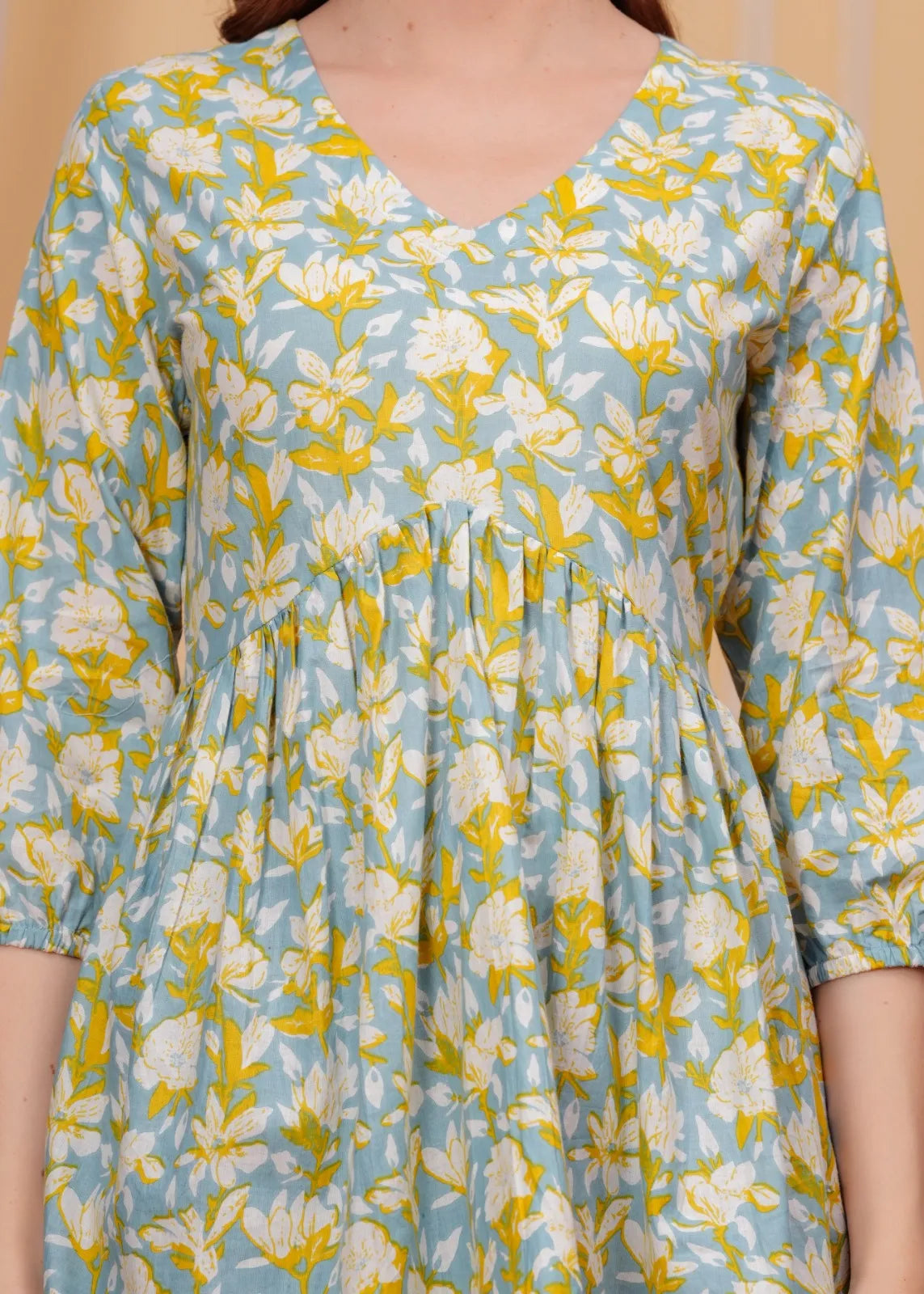 Floral Print Short Kurti