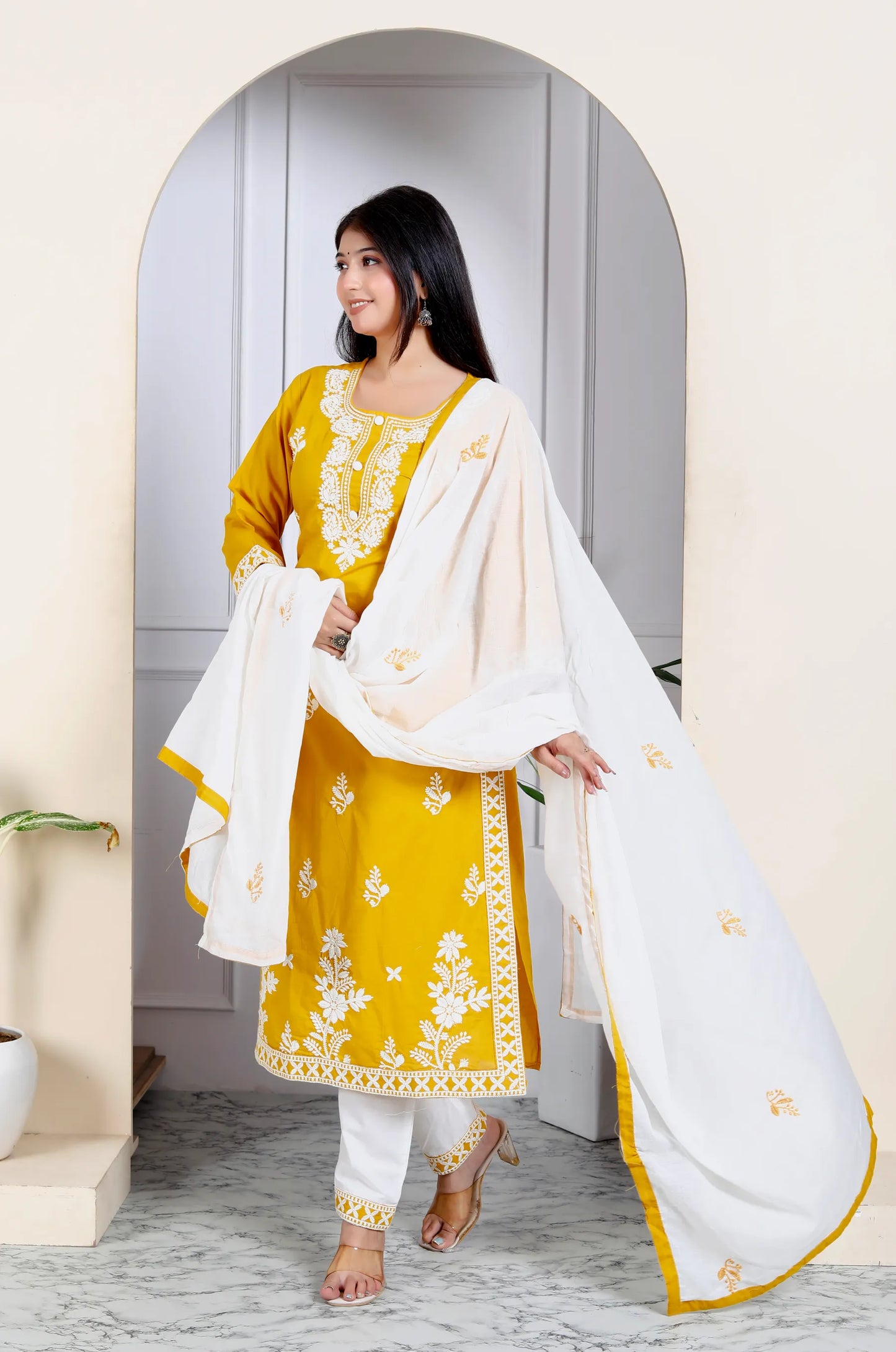 Lucknowi Cotton Suit Set
