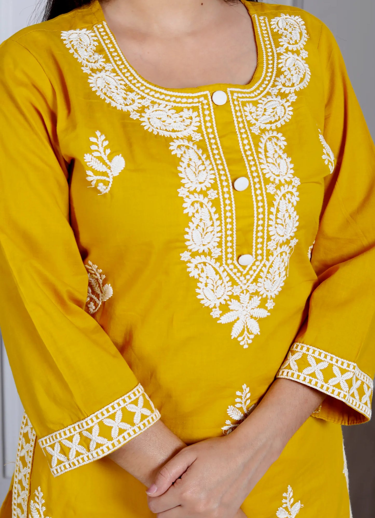 Lucknowi Cotton Suit Set